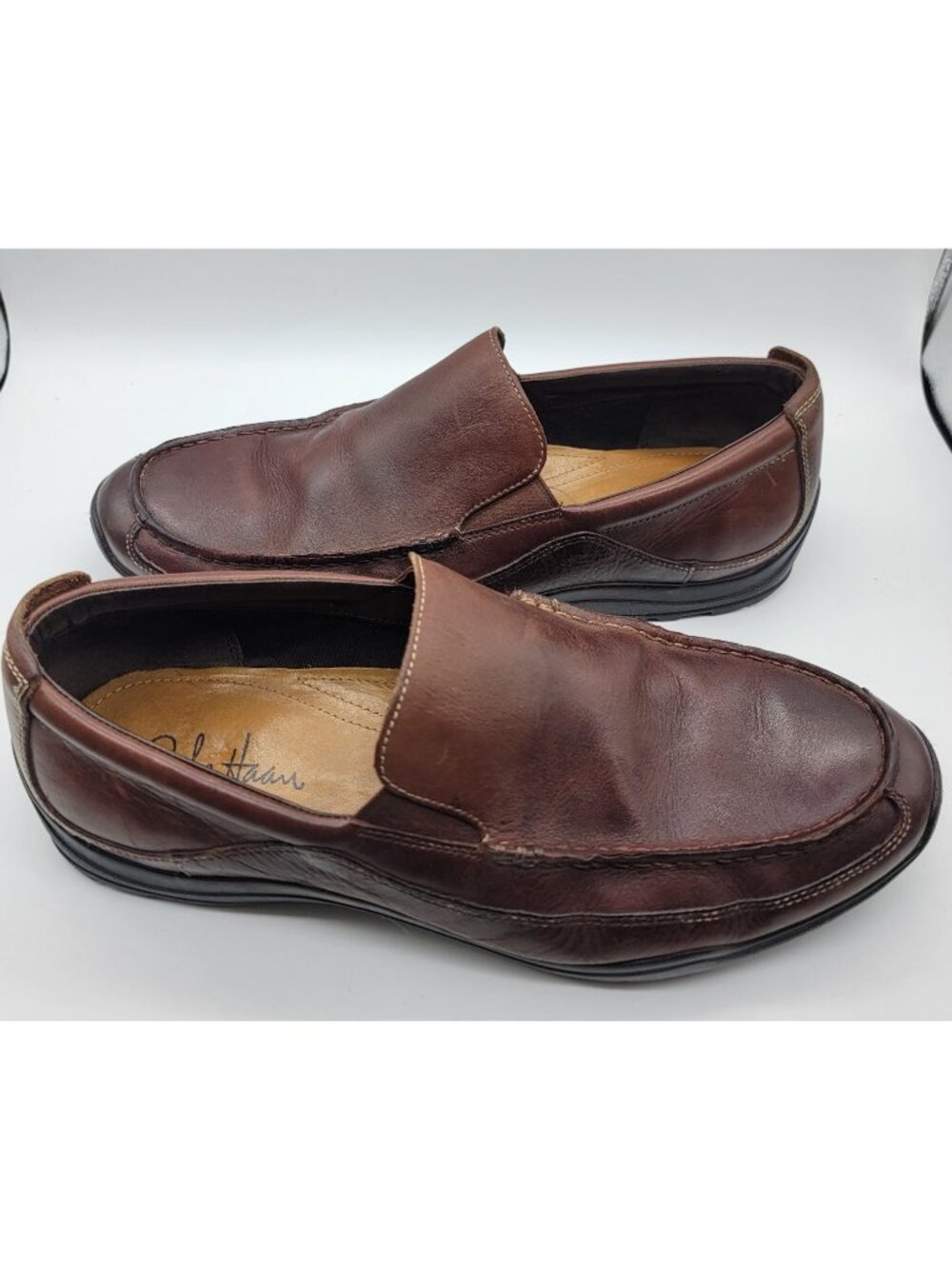 Cole Haan Brown Slip on Mens Loafer Size 11 wide - Picture 7 of 8